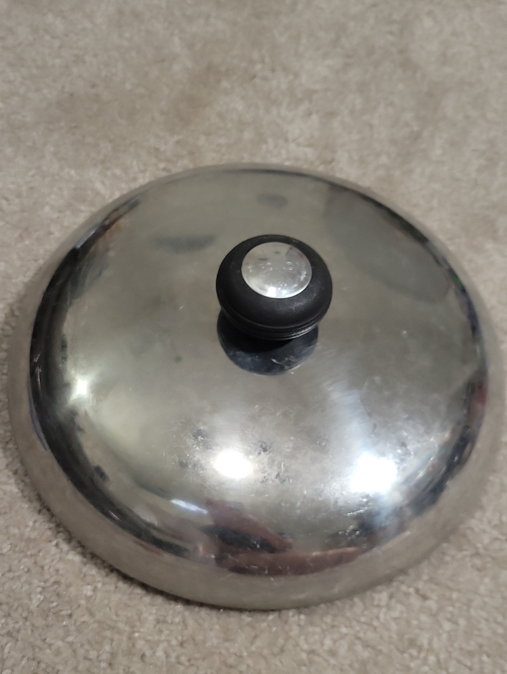 Circulon Stainless Steel Pot Lid with Black Knob - Silver